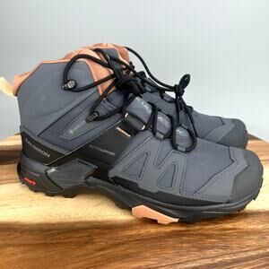 Salomon X Ultra 4 Mid GoreTex Women's Sz 6.5 WaterProof Ebony Mocha Hiking Boots